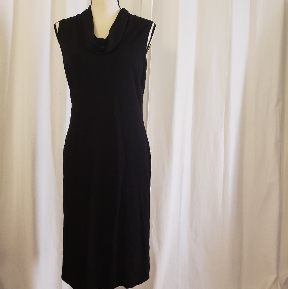 Black midi dress